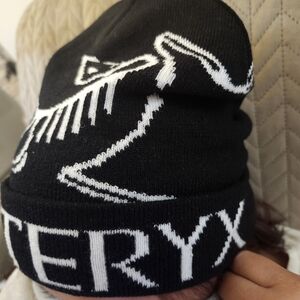 Arc'teryx Black and White Logo Knit Hat